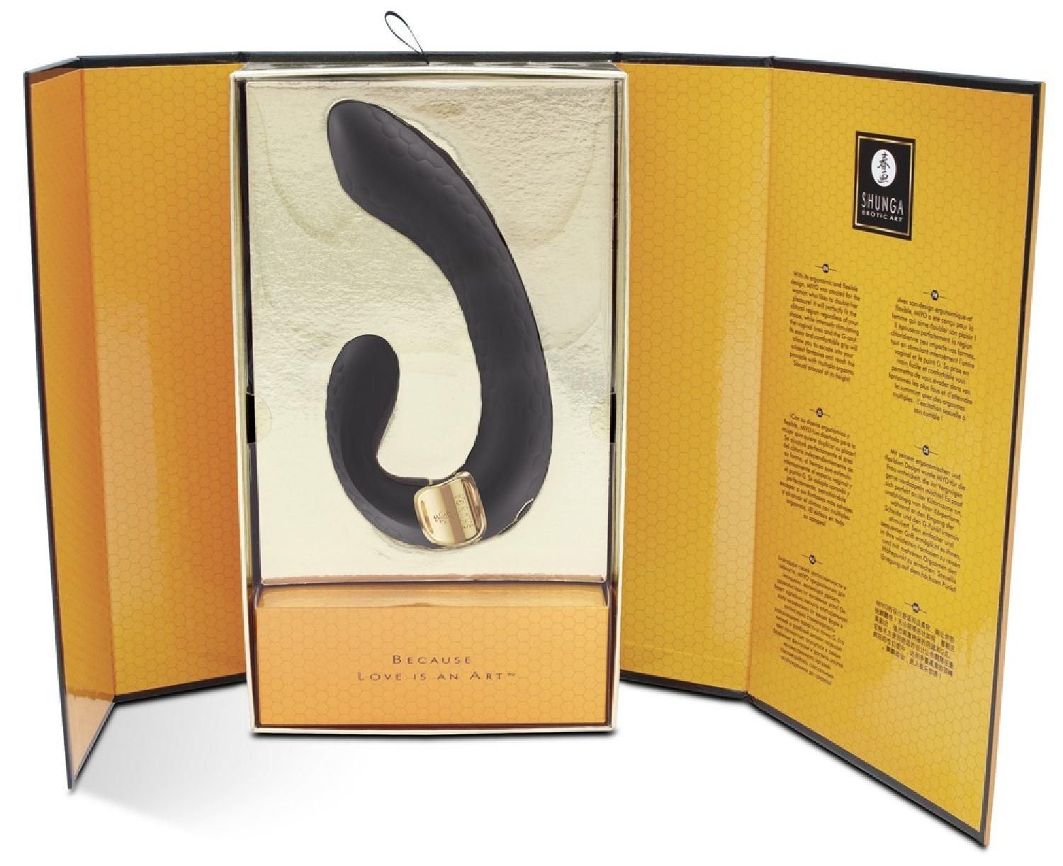 Вібратор Shunga Miyo Intimate, 18.5 см (чорний)