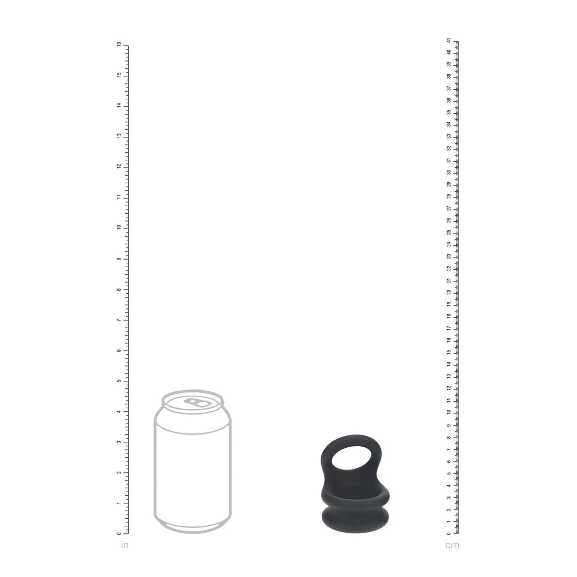 Эрекционное кольцо Wide Double O Silicone Cockring L, 6 см (черный)