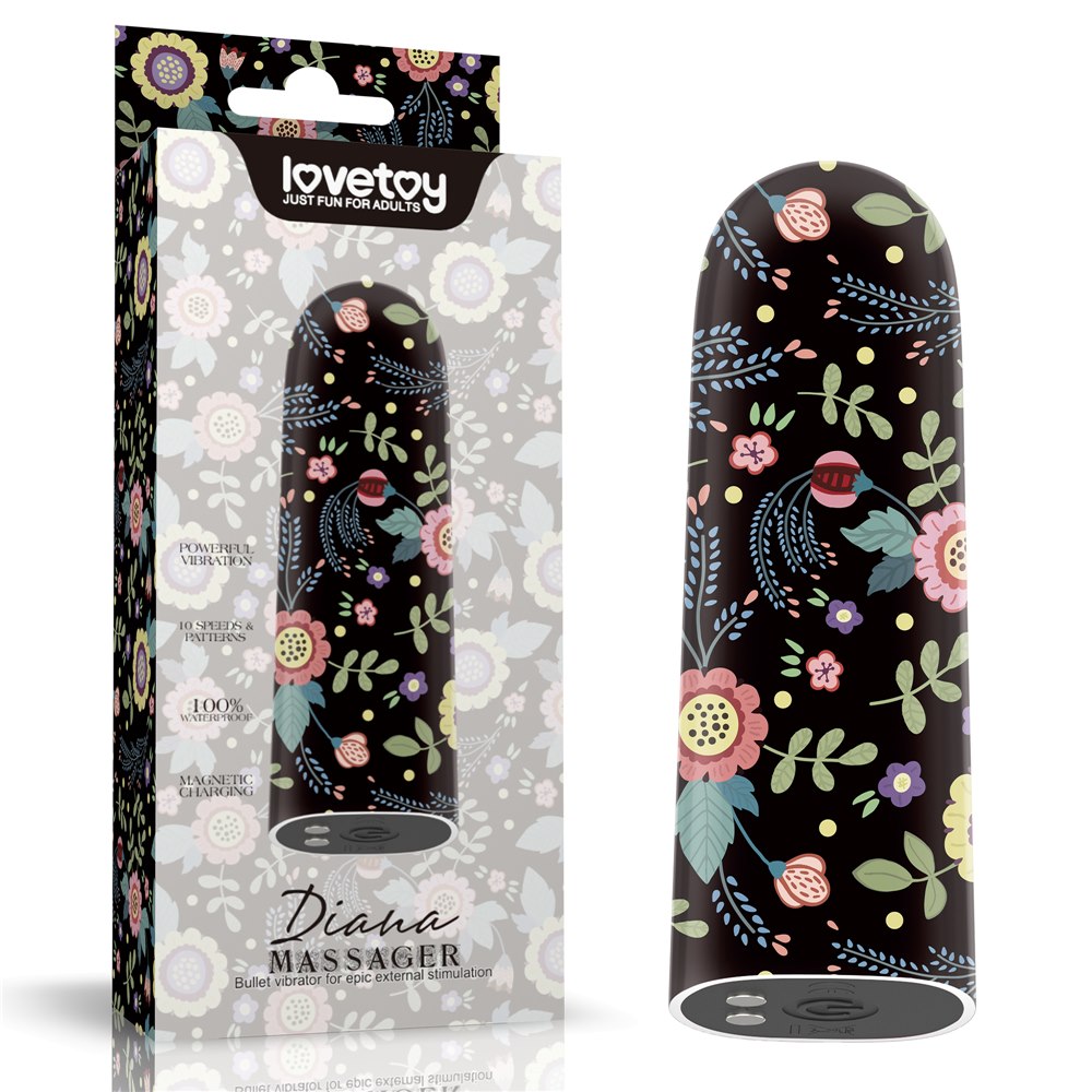 Wibrator do łechtaczki Lovetoy Diana Massager, 8.5 cm (czarny)