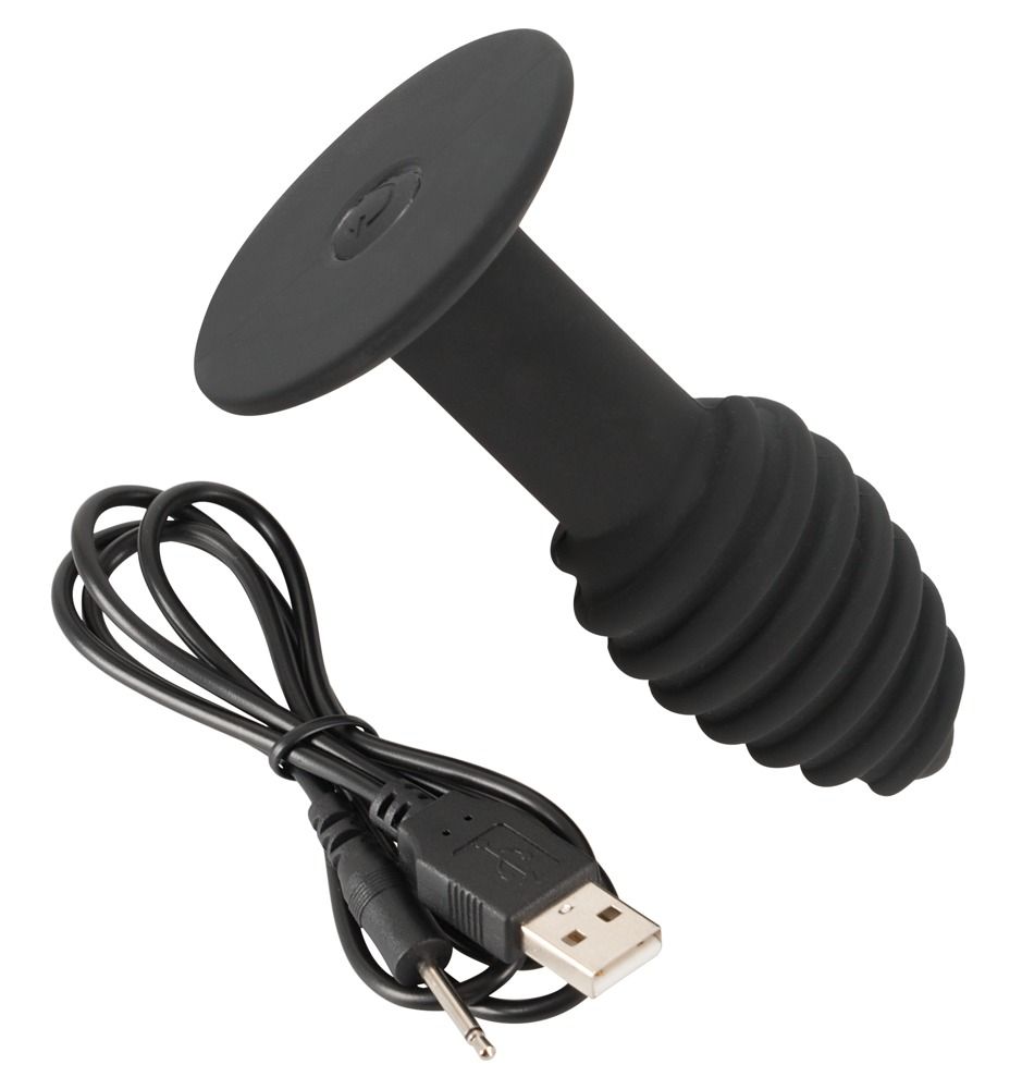 Korek analny z wibracją Orion Black Velvets Twist plug, 10,7 cm (czarny)