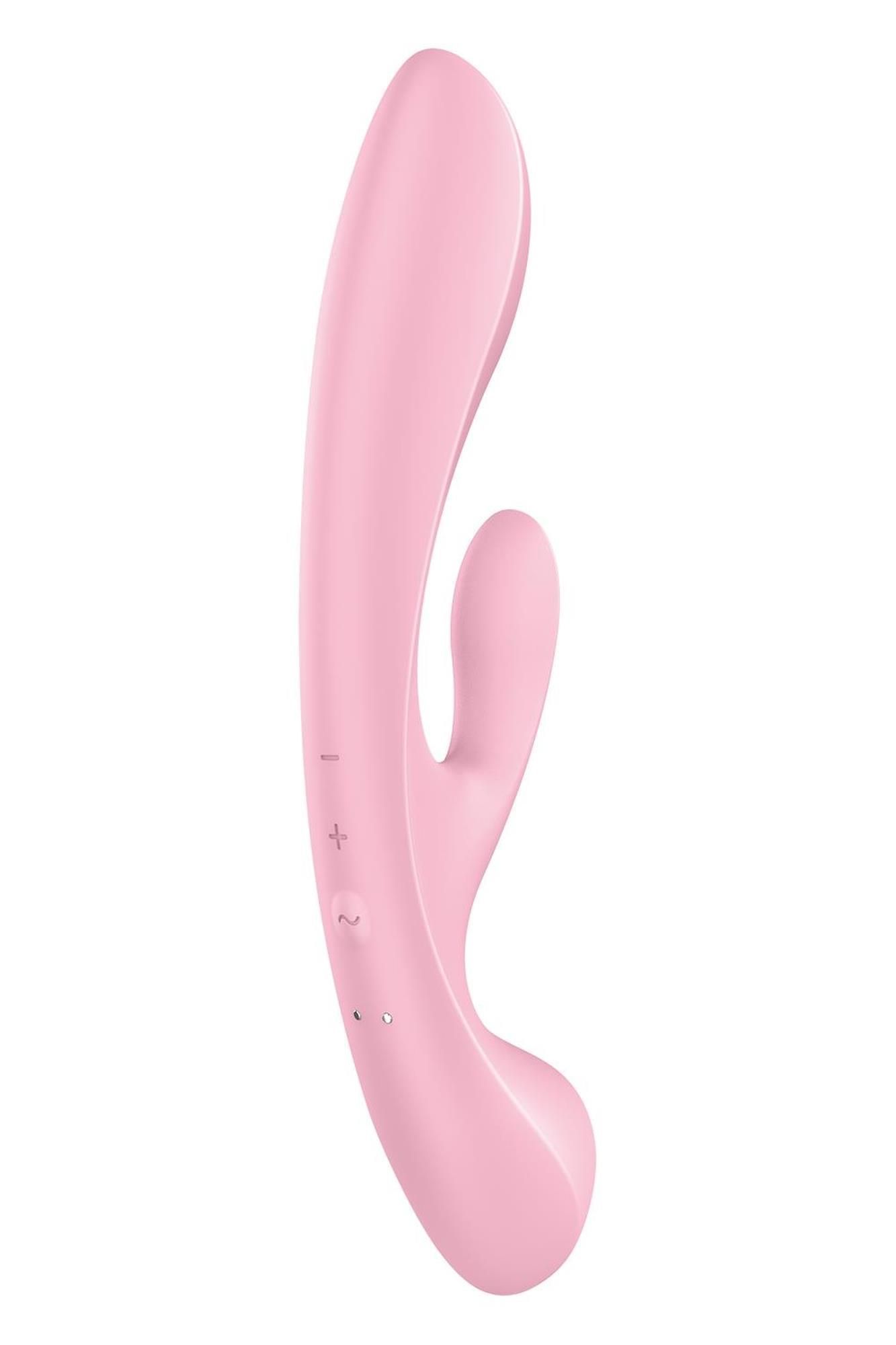 Wibrator królik Satisfyer Triple Oh, 24 cm (różowy)
