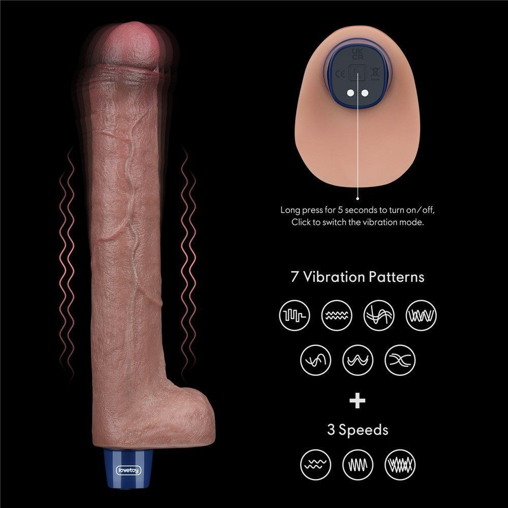 Вибратор Lovetoy Real Softee 10.5", 26,5 см (коричневый)
