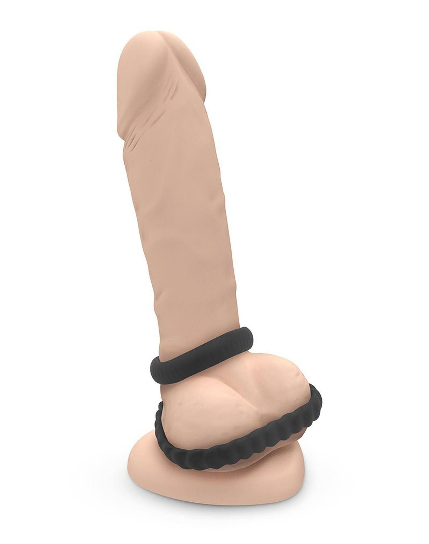 Двойное эрекционное кольцо Dorcel Dual Ring, 5,7 см (черный)