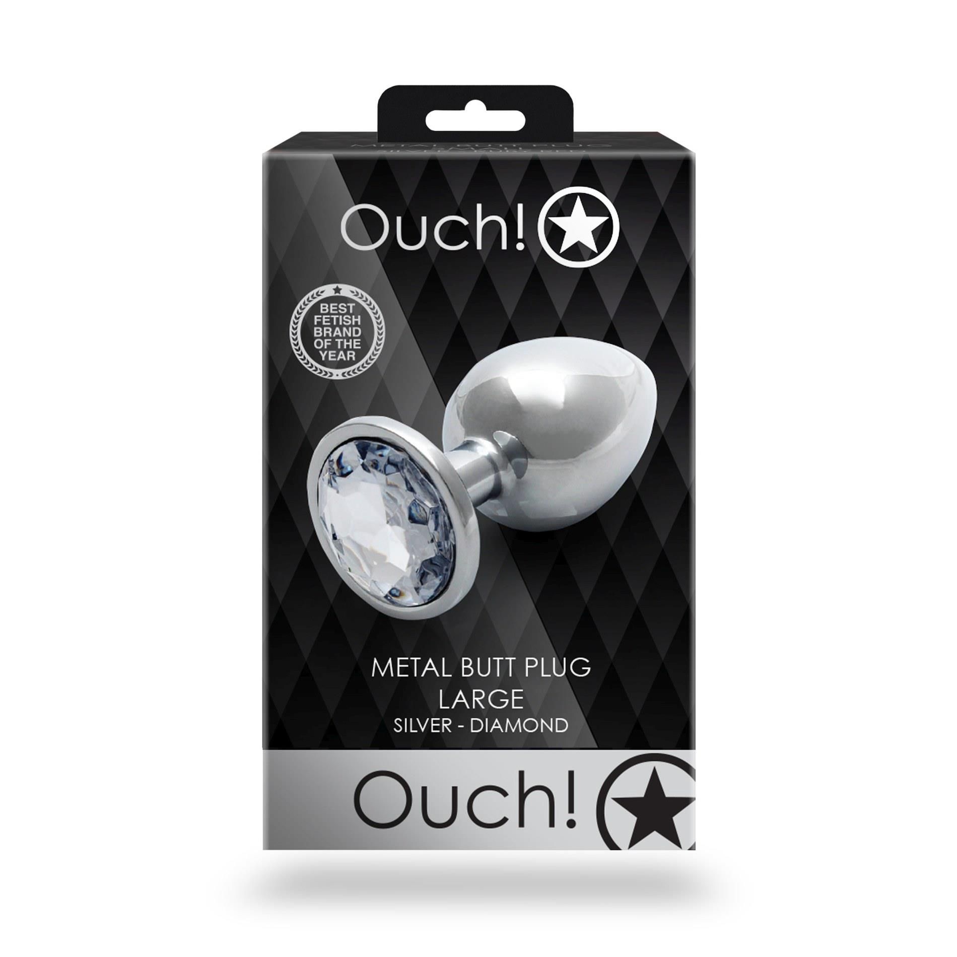 Korek analny Ouch! Round Gem L, 8.1 cm (przezroczysty)
