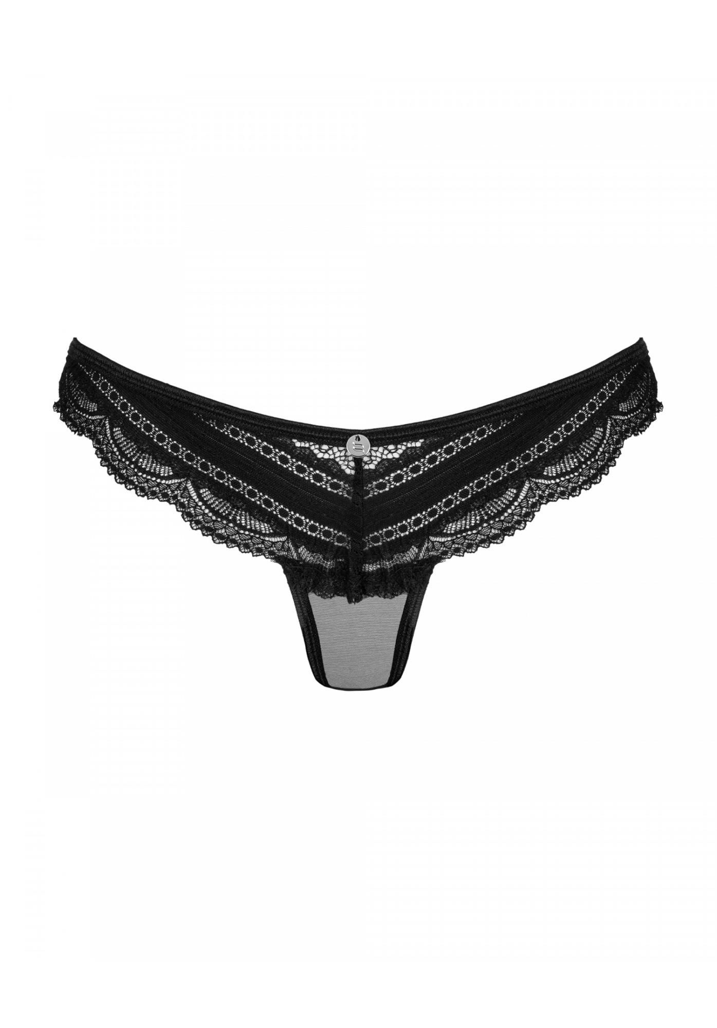 Женские трусики Obsessive Ivannes, S/M (черный)