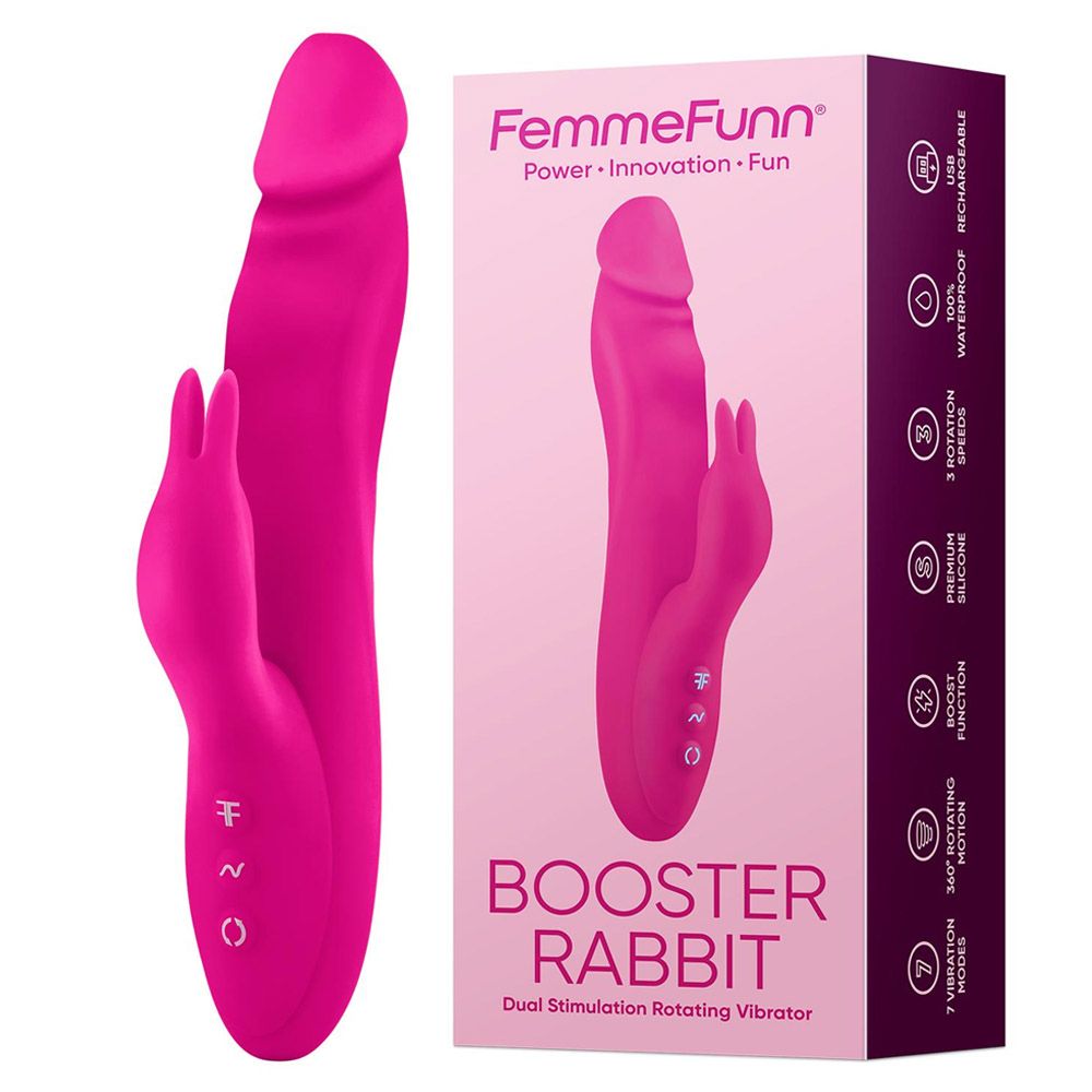 Вибратор-кролик Dream Toys Booster Rabbit, 21.6 см (розовый)
