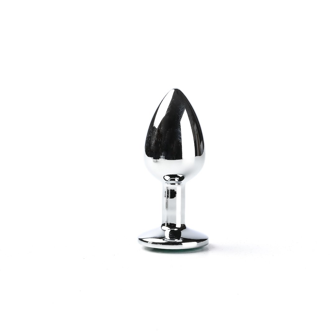 Анальна пробка з кристалом Simply Pleasure S, 7 см (зелений)