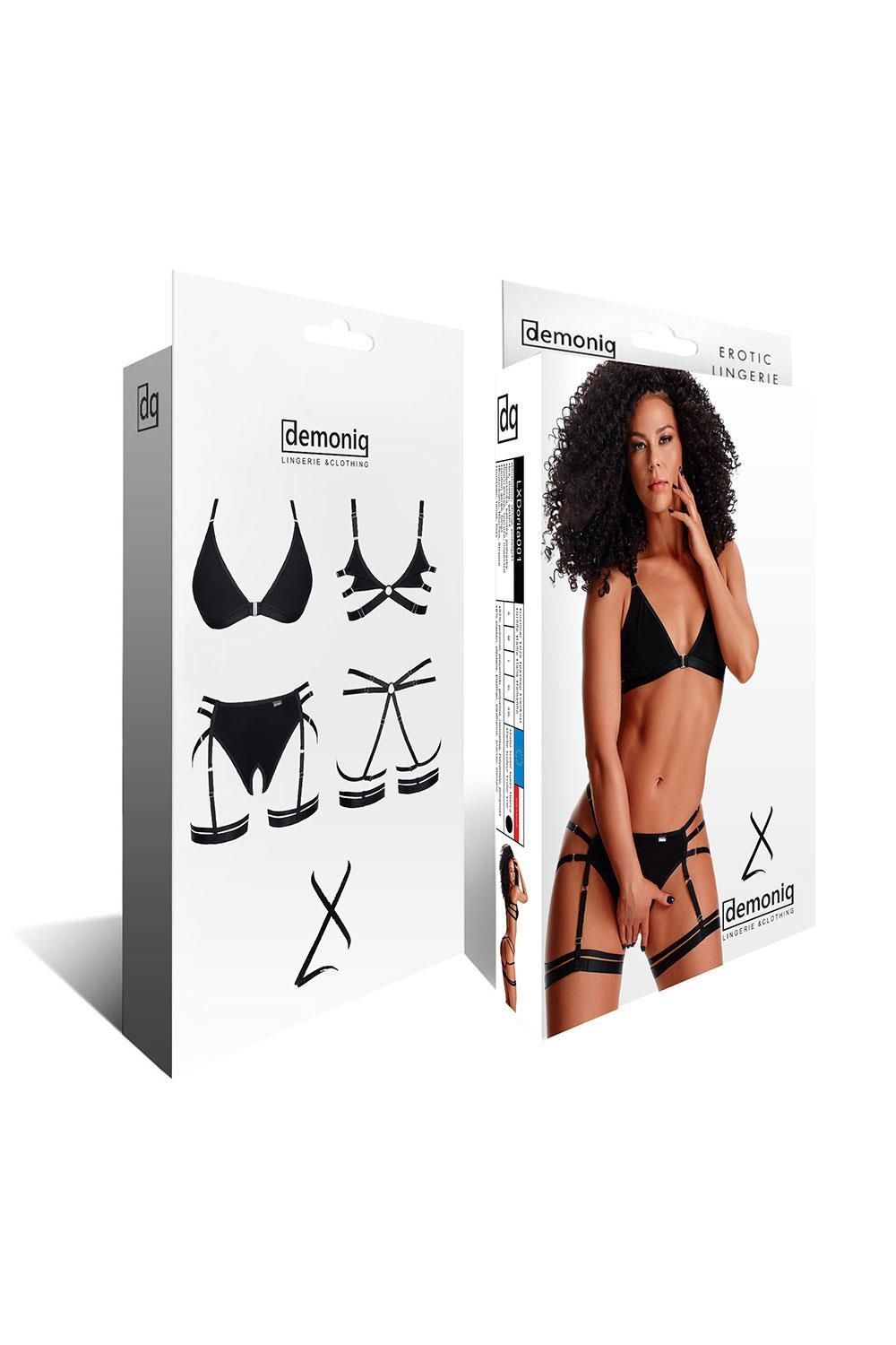 Эротический комплект Demoniq LadyX Dorita, M (черный)