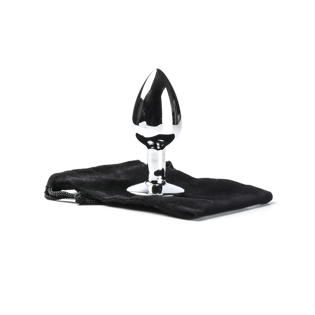 Korek analny z kryształem Simply Pleasure S, 7 cm (niebieski)