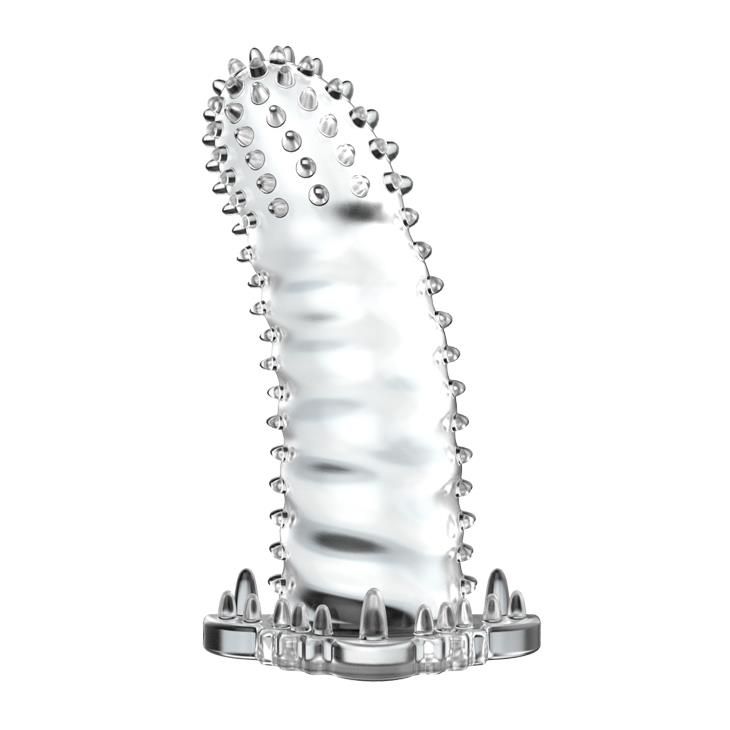 Насадка на пеніс Brave Man Penis Sleeve Crystal, 14 см (прозорий)