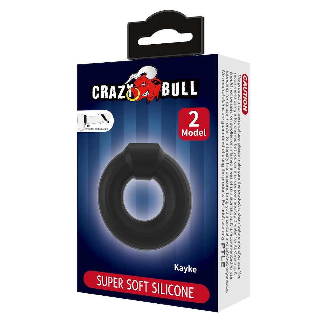 Эрекционное кольцо Crazy Bull Kayke, 5 см (черный)