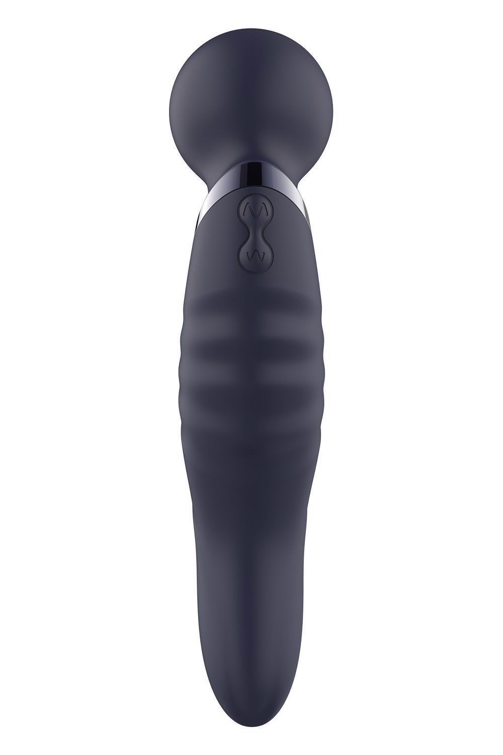 Вибромассажер Glam Dual Wand Vibe, 21.5 см (синий)