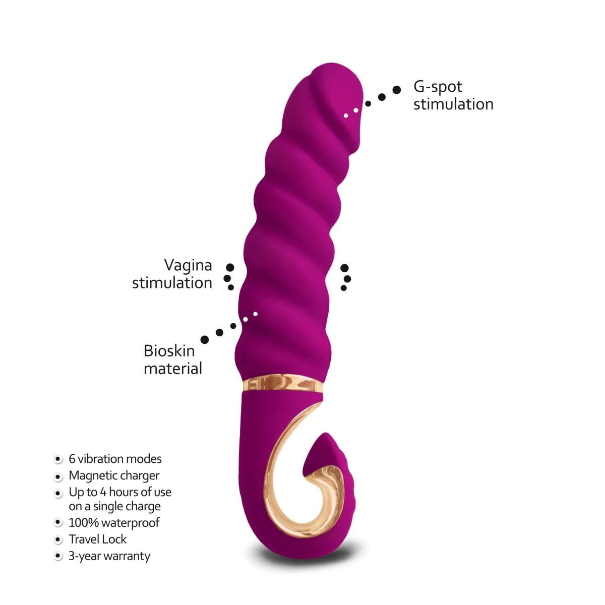 Вибратор Gvibe Gjack 2 Mini, 19 см (фиолетовый)