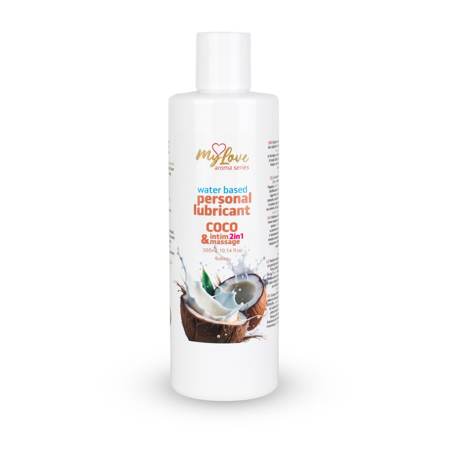 Lubrykant MyLove Aroma Series Intim&Massage 2in1 Coco, 300 ml