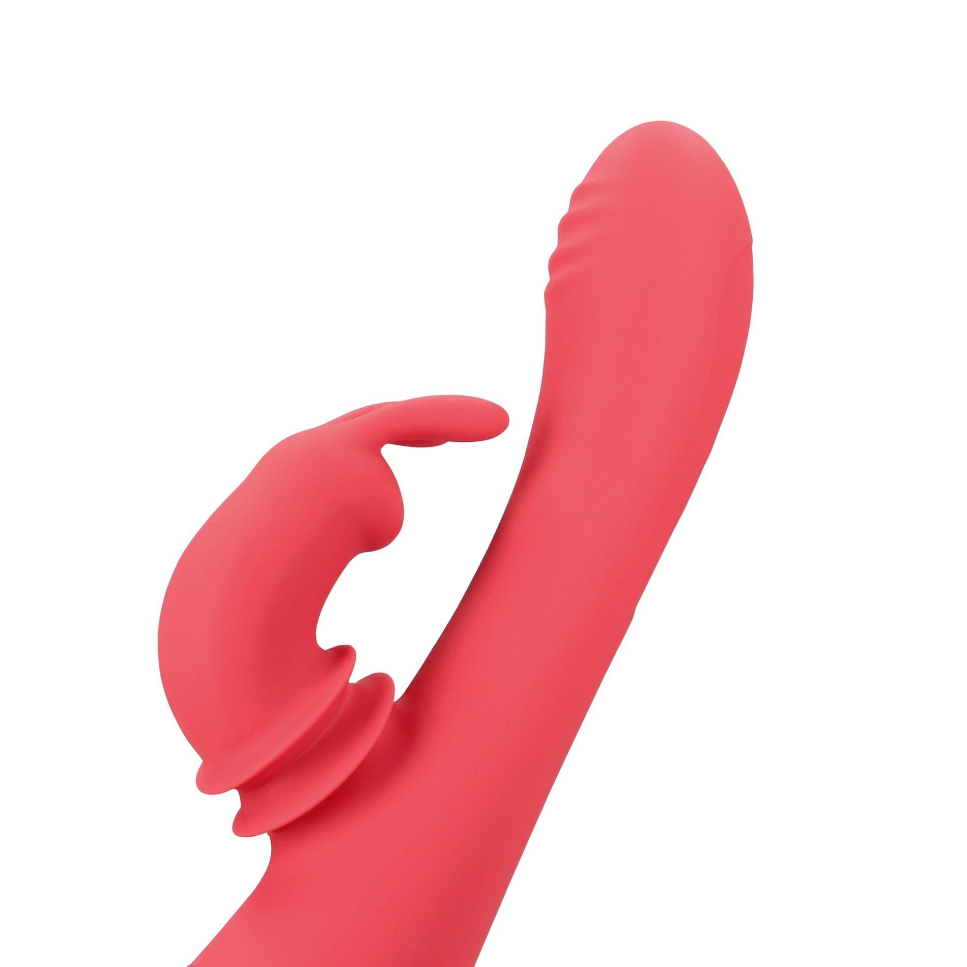 Вибратор-кролик Loveline Brighto Red, 22.5 см (красный)