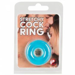 Эрекционное кольцо Stretchy Cock Ring, 4 см (голубой)