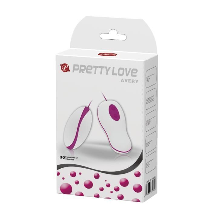 Виброяйцо Pretty Love Avery Vibrating Egg, 5,8 см (фиолетовый)