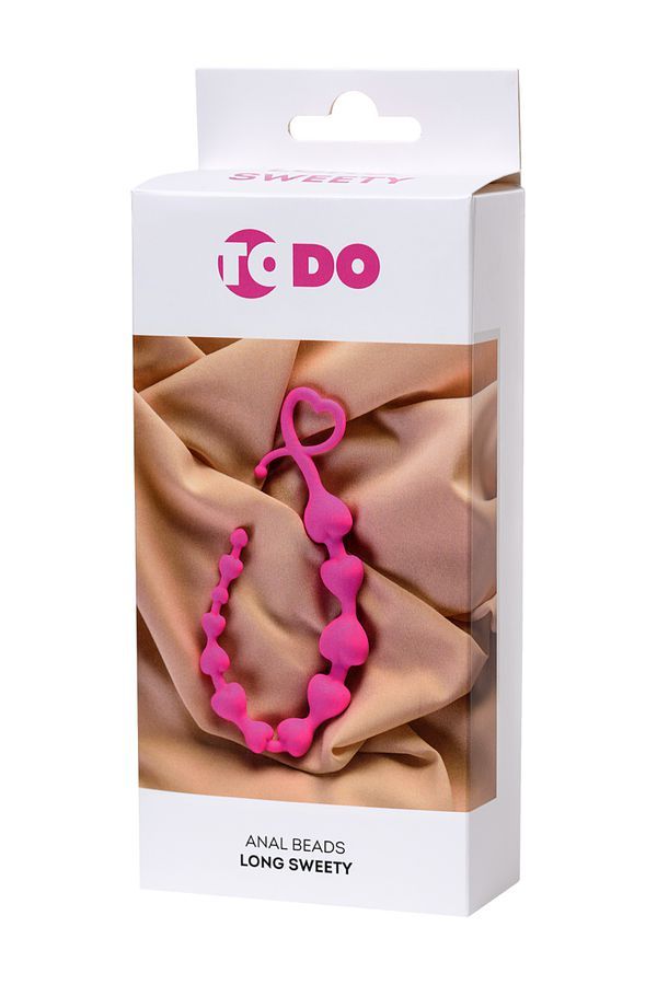 Анальная цепочка ToDo Anal Beads Long Sweety, 34 см (розовый)