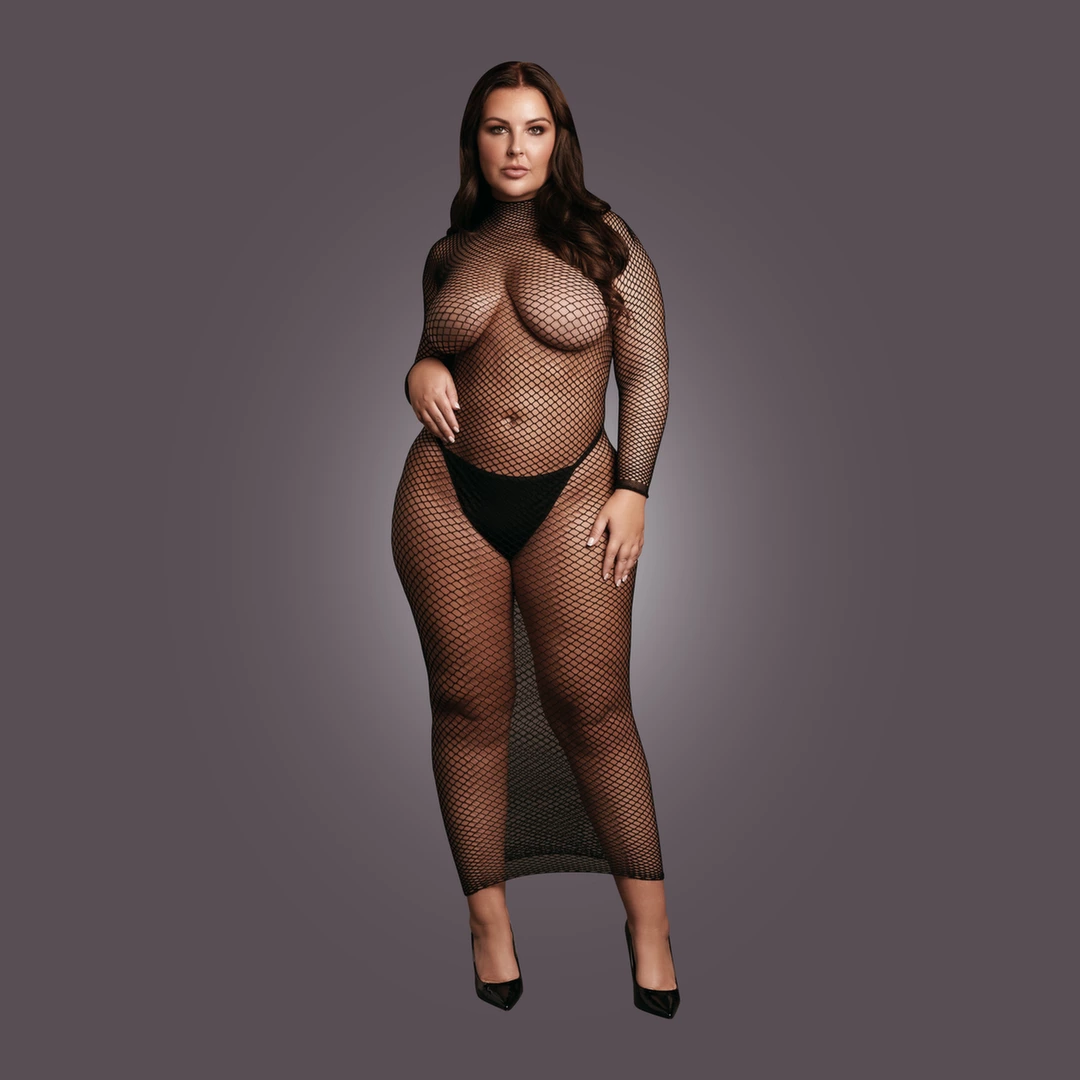 Платье с длинными рукавами Le Désir, Plus Size (черный)