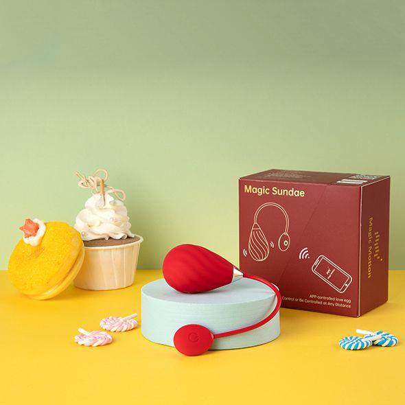 Виброяйцо Magic Motion Sundae, 19 см (красный)