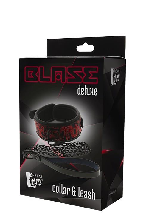 Нашийник з повідцем Dream Toys Blaze Deluxe Collar & Leash (чорний)