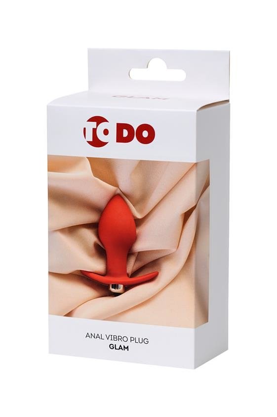 Korek analny ToDo Anal Vibro Plug Glam, 9.7 cm (czerwony)