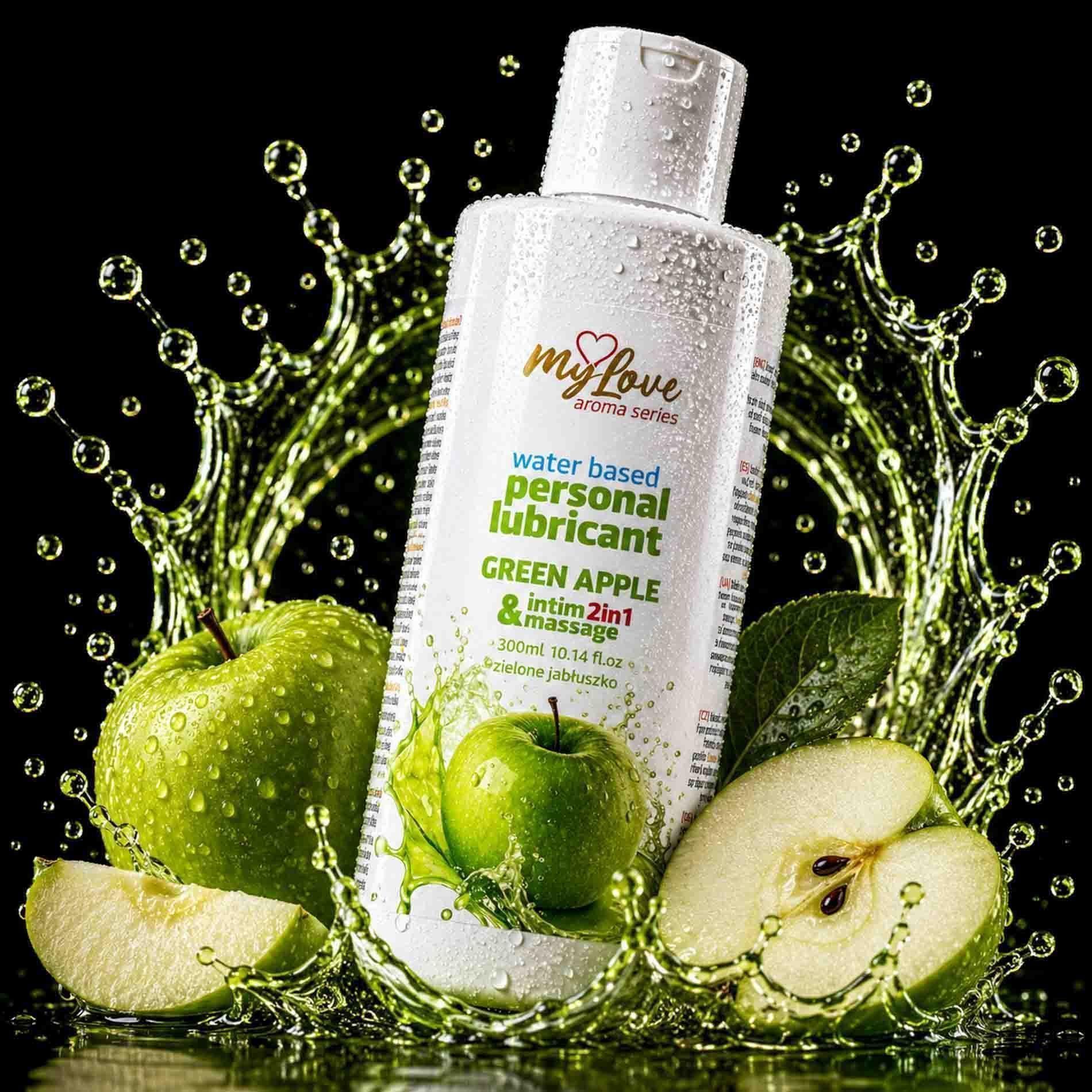 Лубрикант MyLove Aroma Series Intim&Massage 2in1 Green Apple, 300 мл