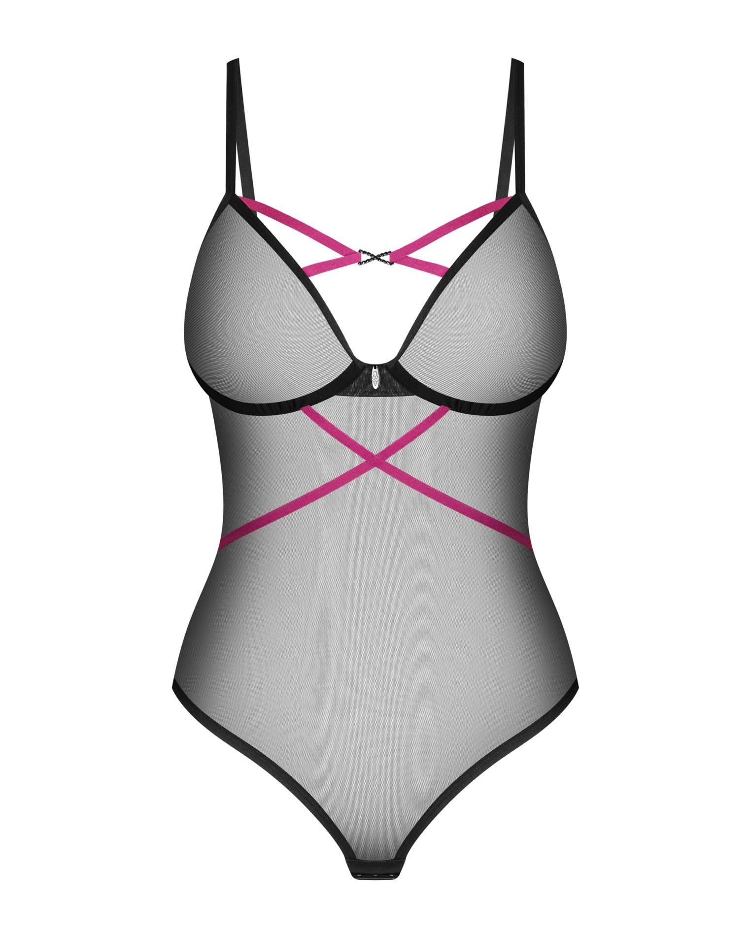 Боди Obsessive Novenes, XS/S (черный)