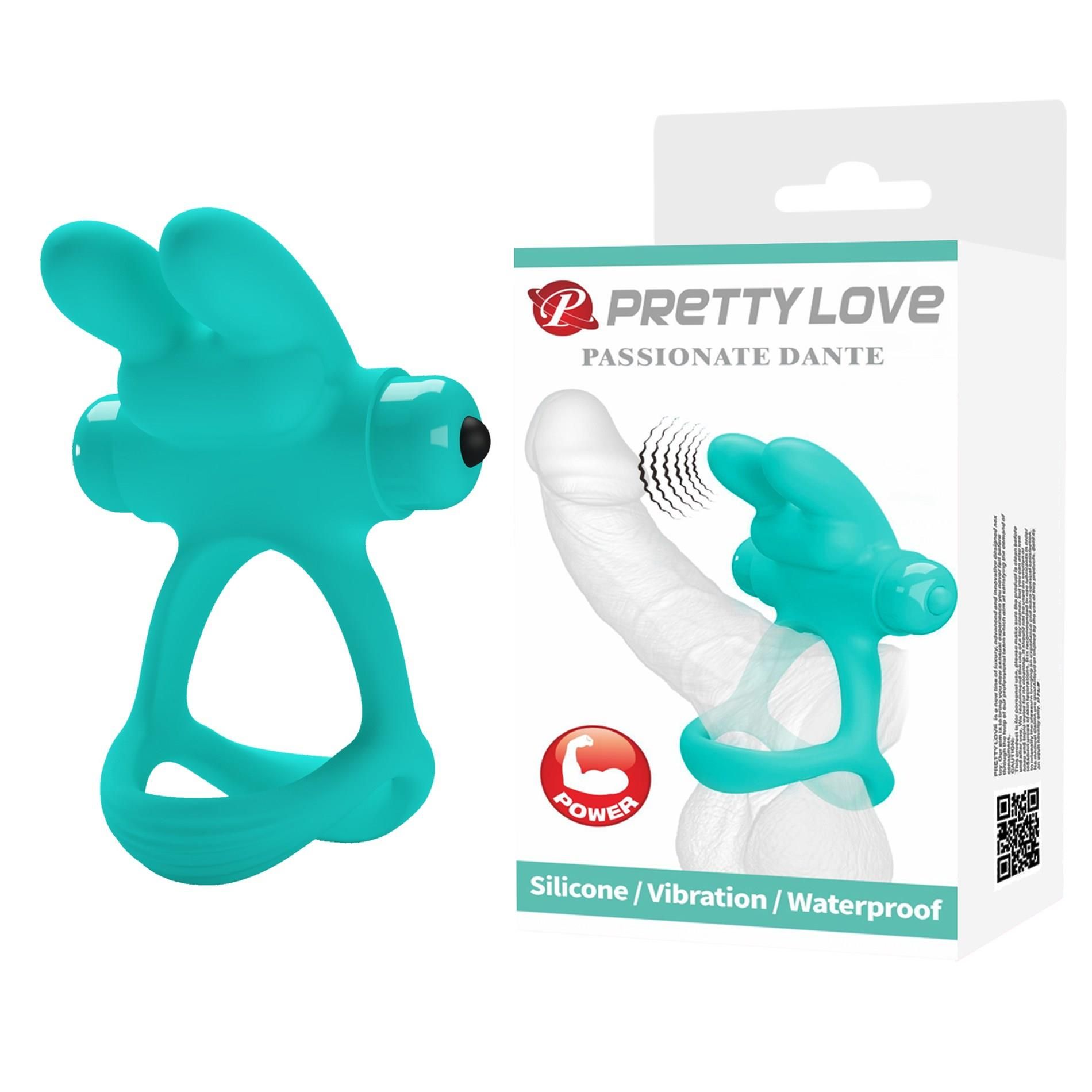 Эрекционное кольцо Pretty Love Passionate Dante, 8,7 см (бирюзовый)