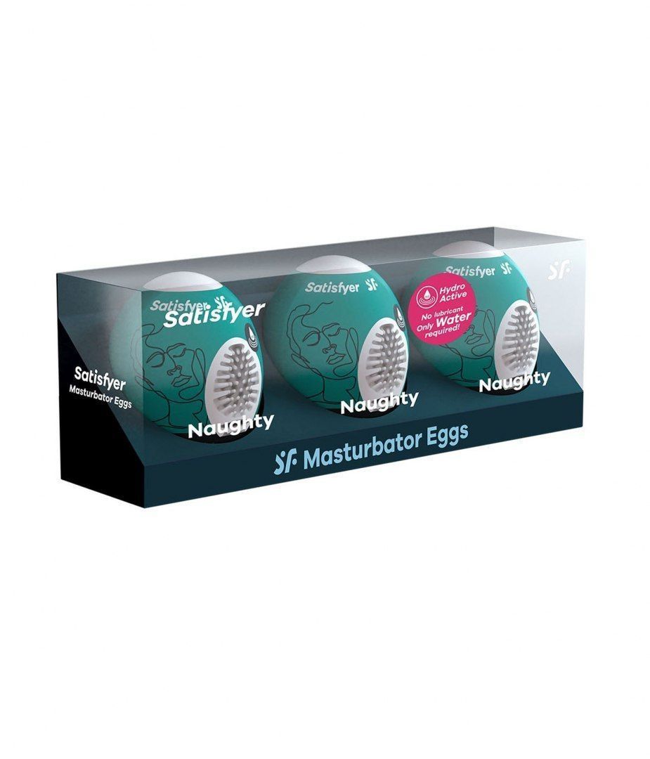 Набор мастурбаторов Satisfyer Masturbator Egg Naughty Set, 3 шт (белый)
