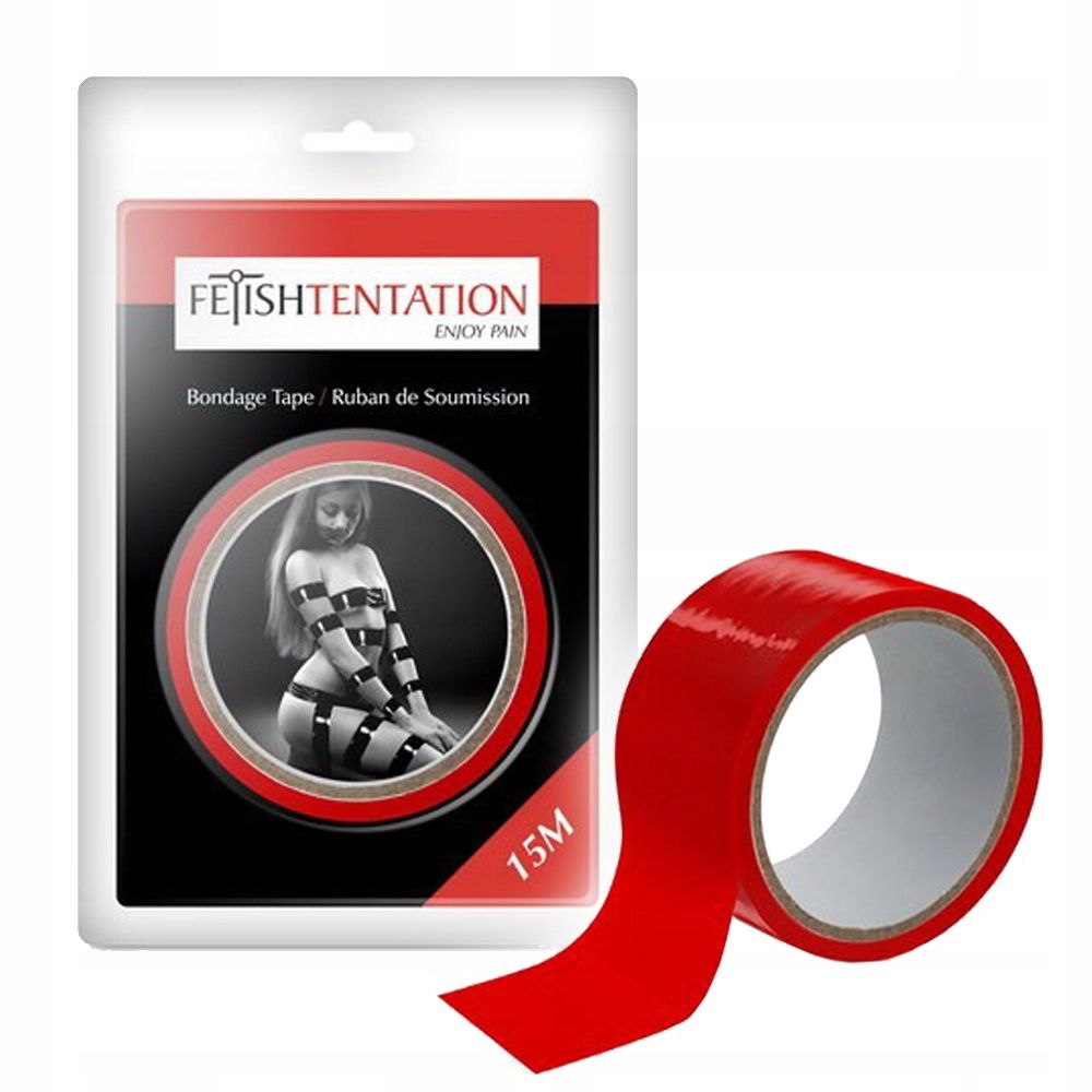 Скотч для бондажа Fetish Tentation, 15м (красный)