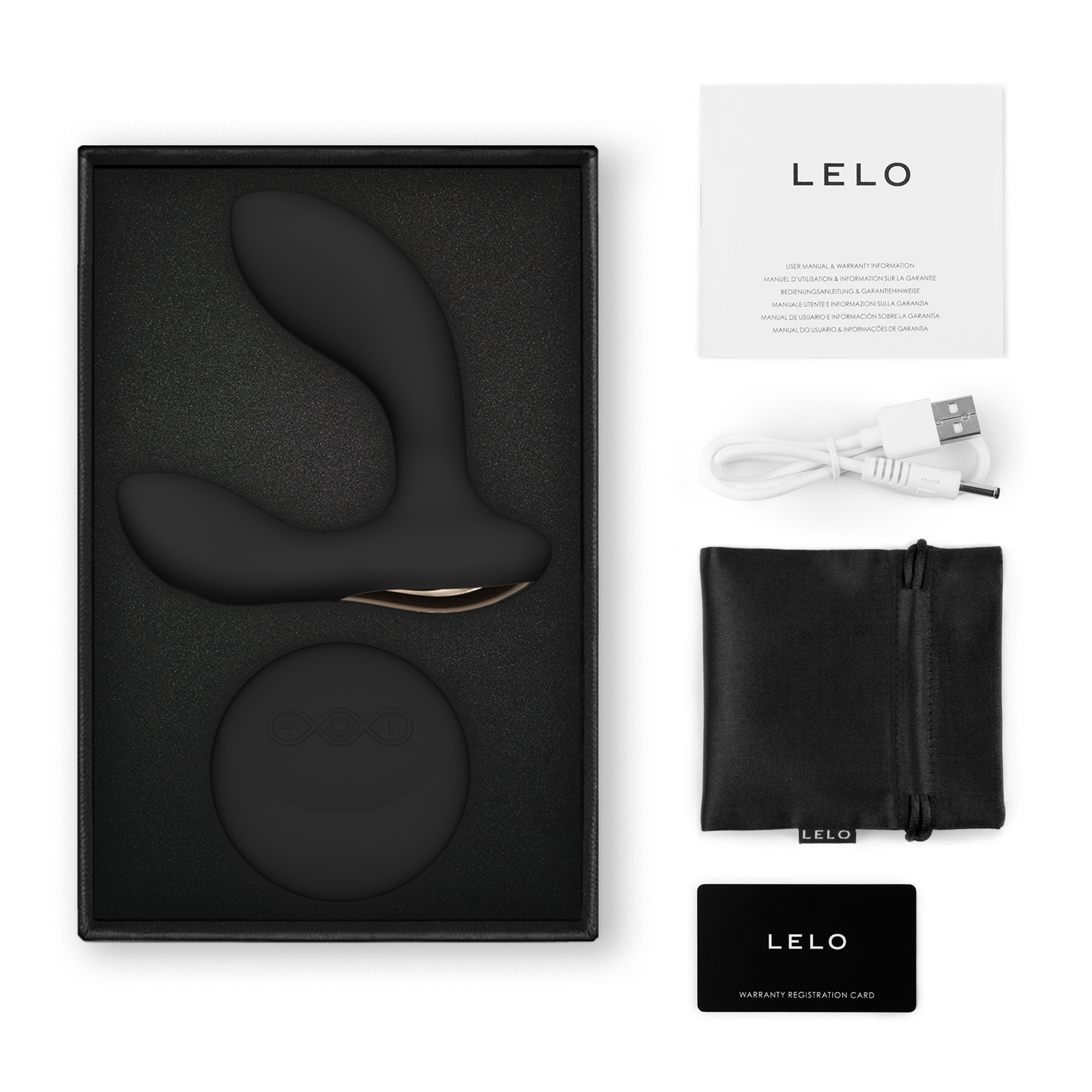 Стимулятор простаты LELO Hugo 2 Remote, 10,7 см (черный)