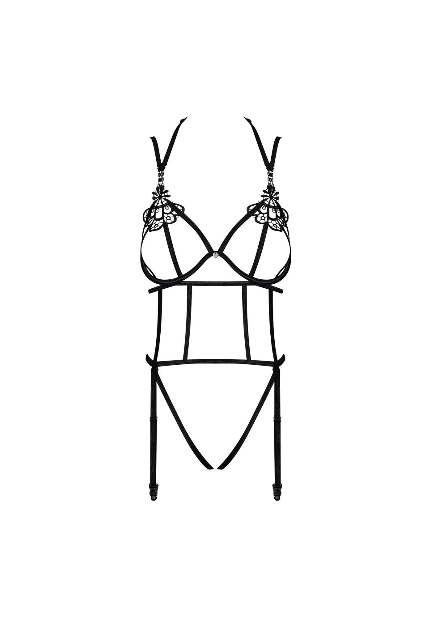 Боди Obsessive Badossa, L/XL (черный)