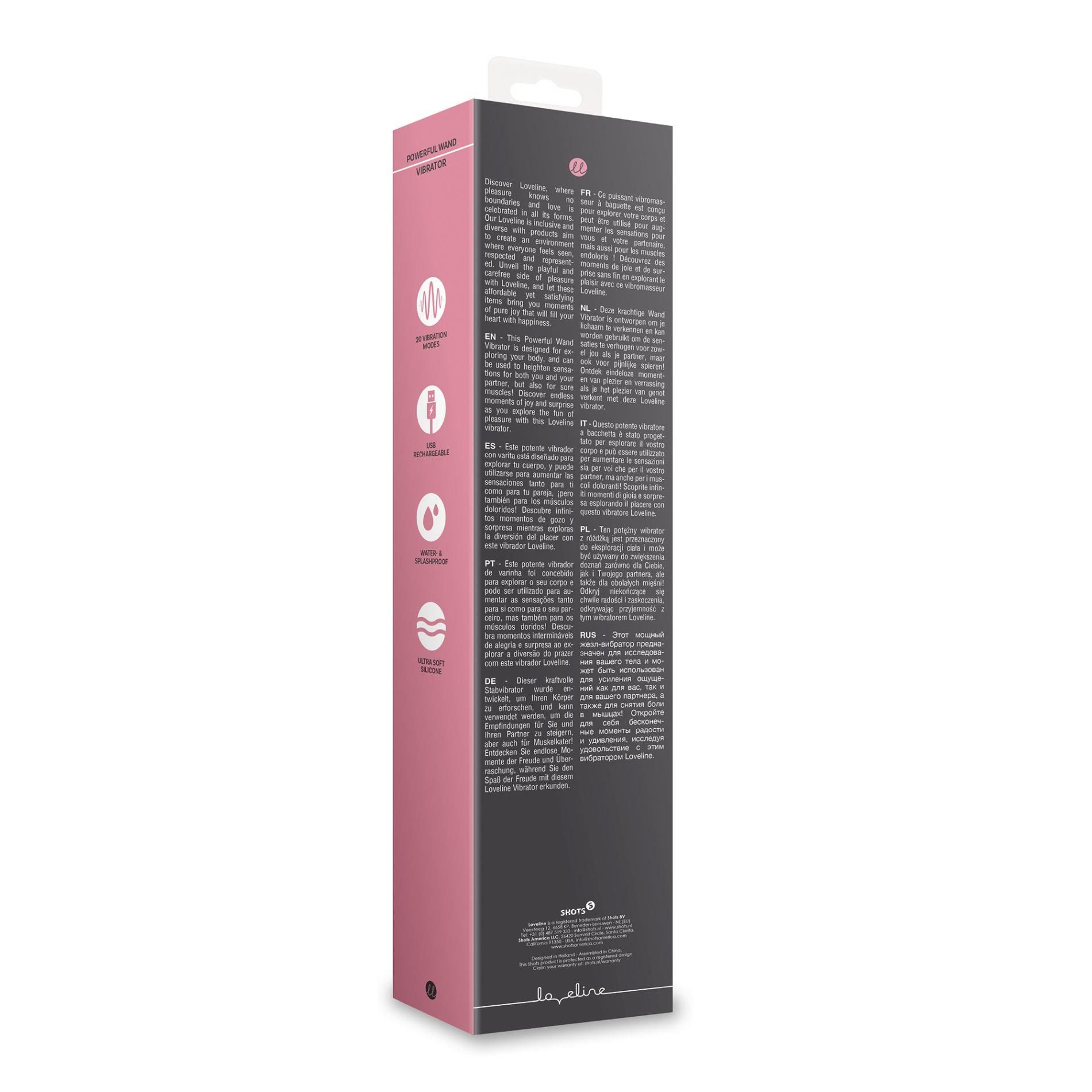 Вибромассажер Loveline Powerful Wand, 30.5 см (черный)