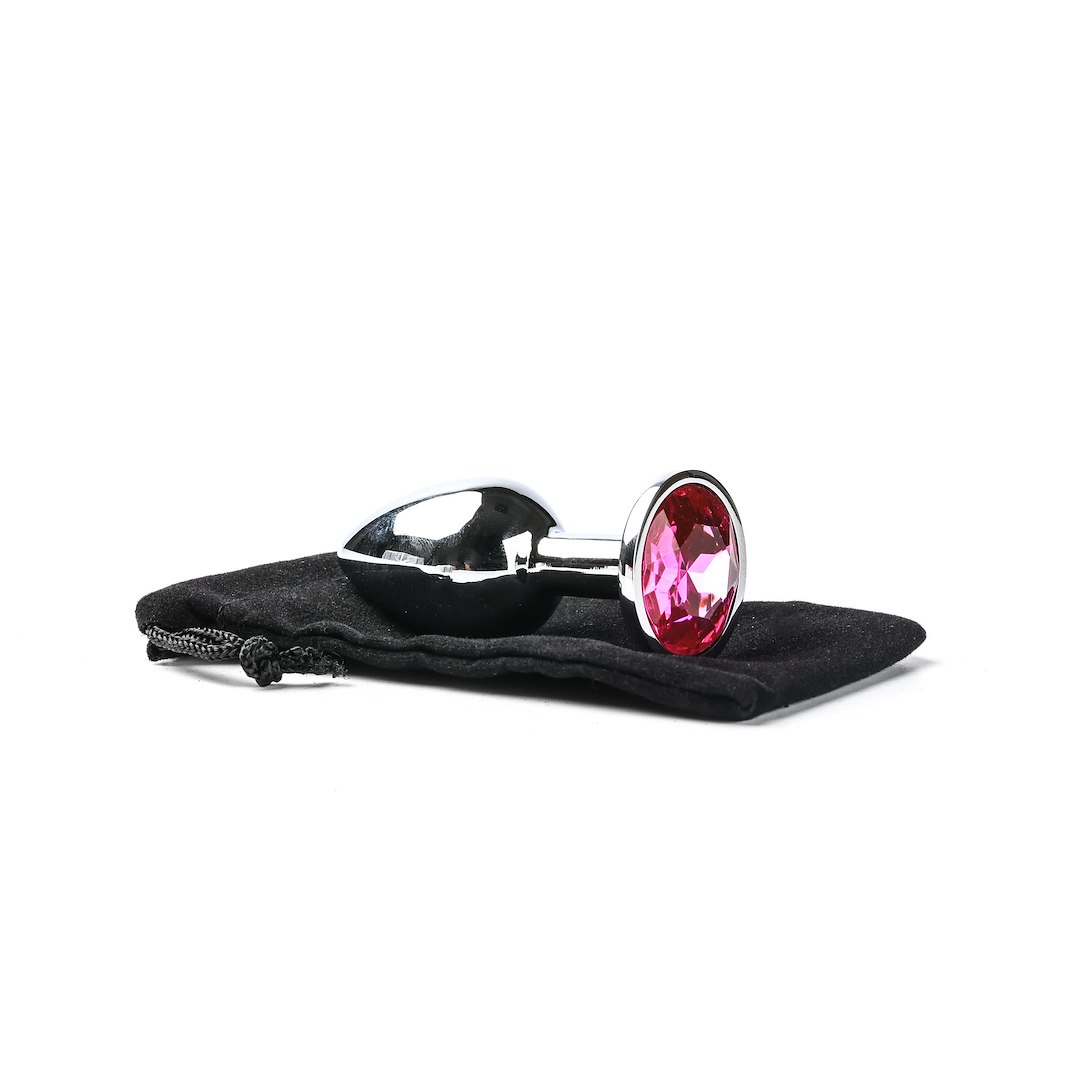Анальна пробка з кристалом Simply Pleasure S, 7 см (рожевий)