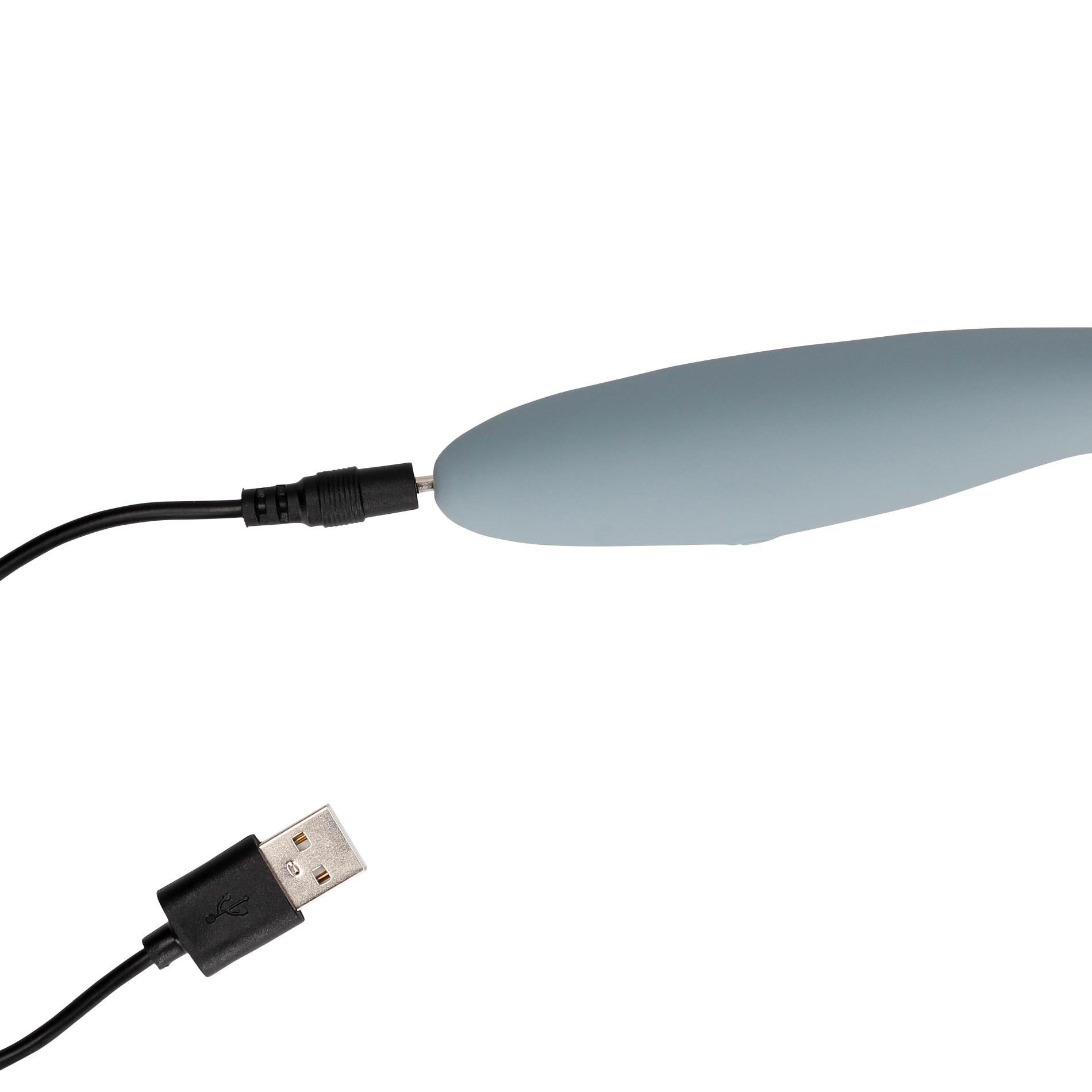 Вибратор Loveline Ultra Soft Silicone G-Spot, 20 см (серый)