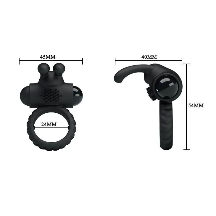 Эрекционное кольцо Pretty Love Eudora Penis Ring, 2,4 см (черный)