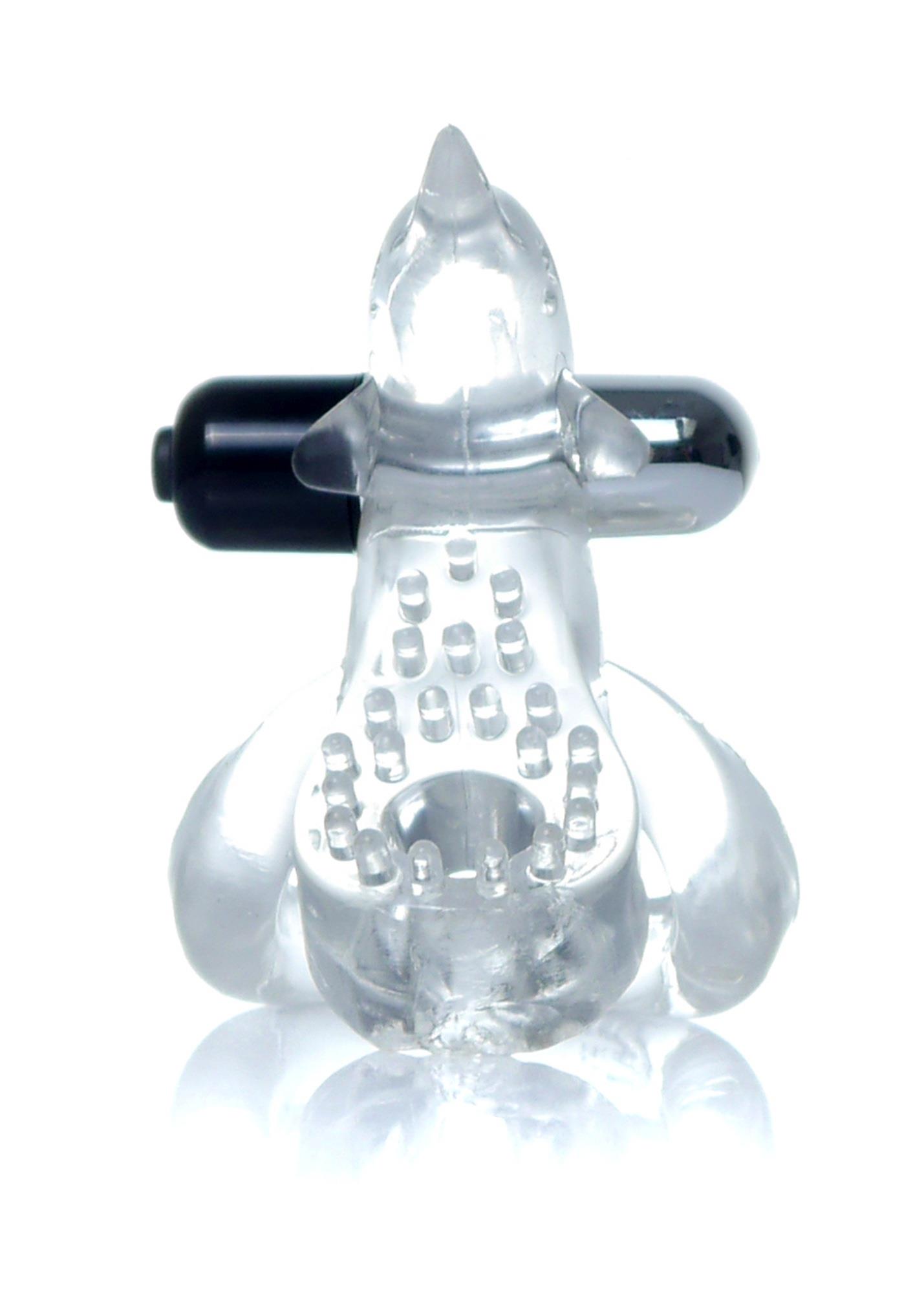 Віброкільце B - Series EasyLove Dolphin Vibro CockRing, 9 см (прозорий)