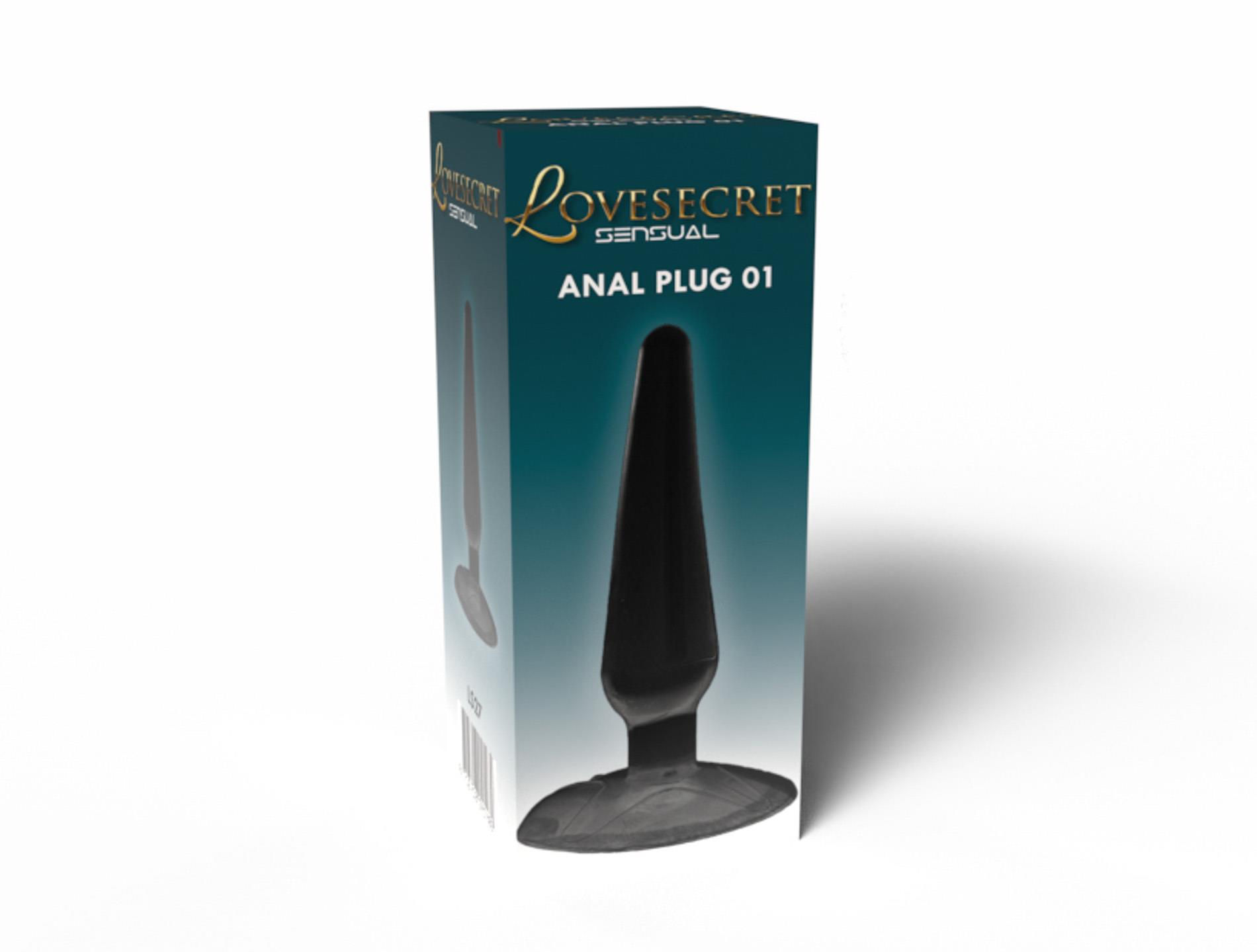 Korek analny Lovesecret Anal Plug 01, 11 cm (czarny)