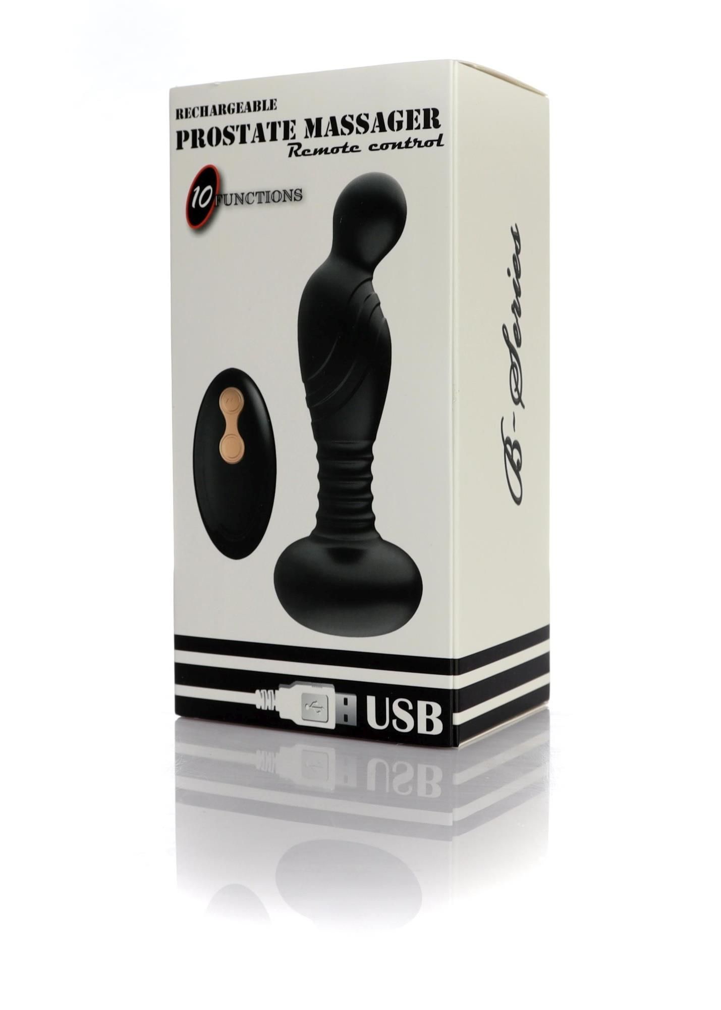 Stymulator prostaty B - Series Magic Remote Control, 9 cm (czarny)