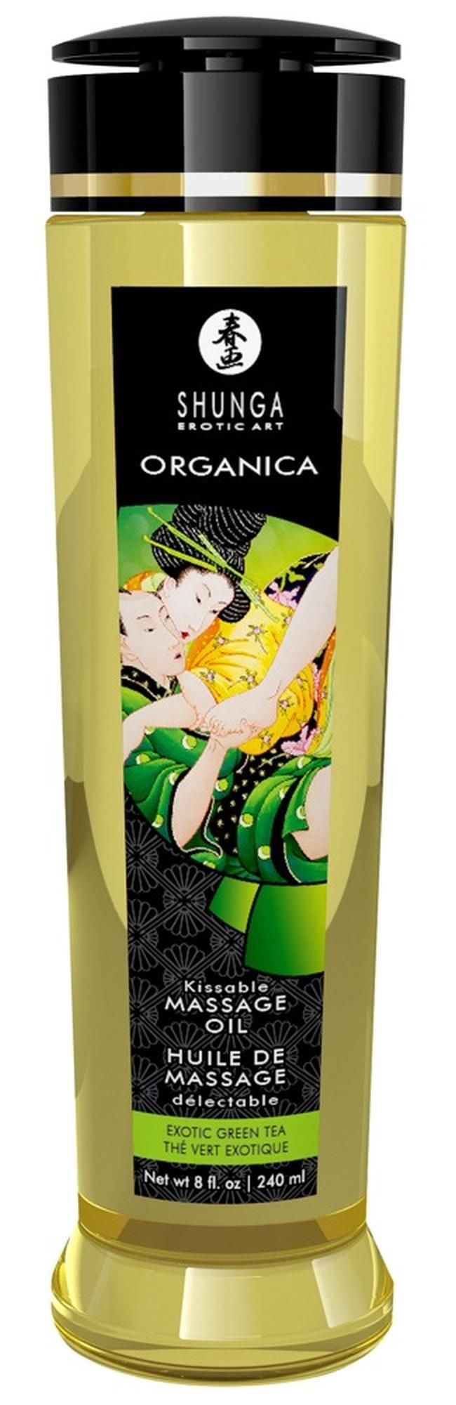 Масажна олія Shunga Organica Exotic зелений чай, 240 мл