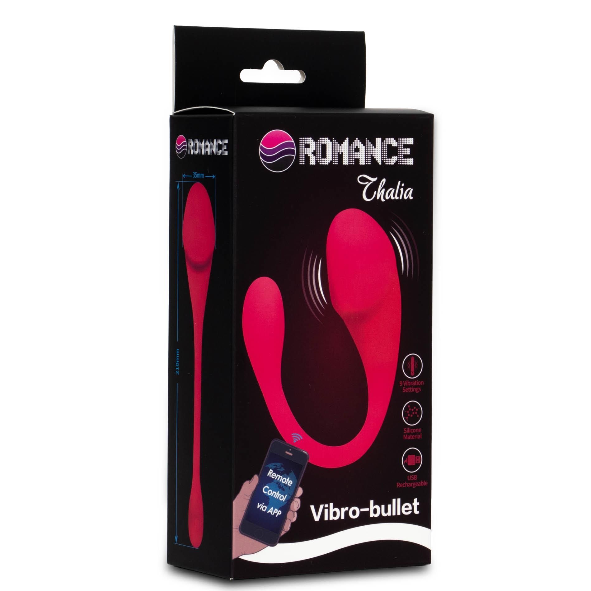 Wibrujące jajko Baile Thalia App Control Bullet, 21 cm (różowy)