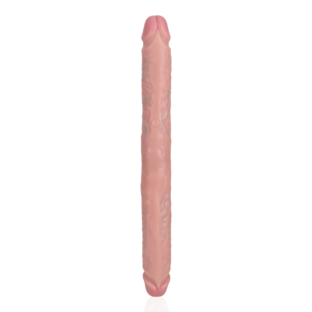 Двухсторонний фаллоимитатор RealRock Double Dong 14", 35.6 см (телесный)