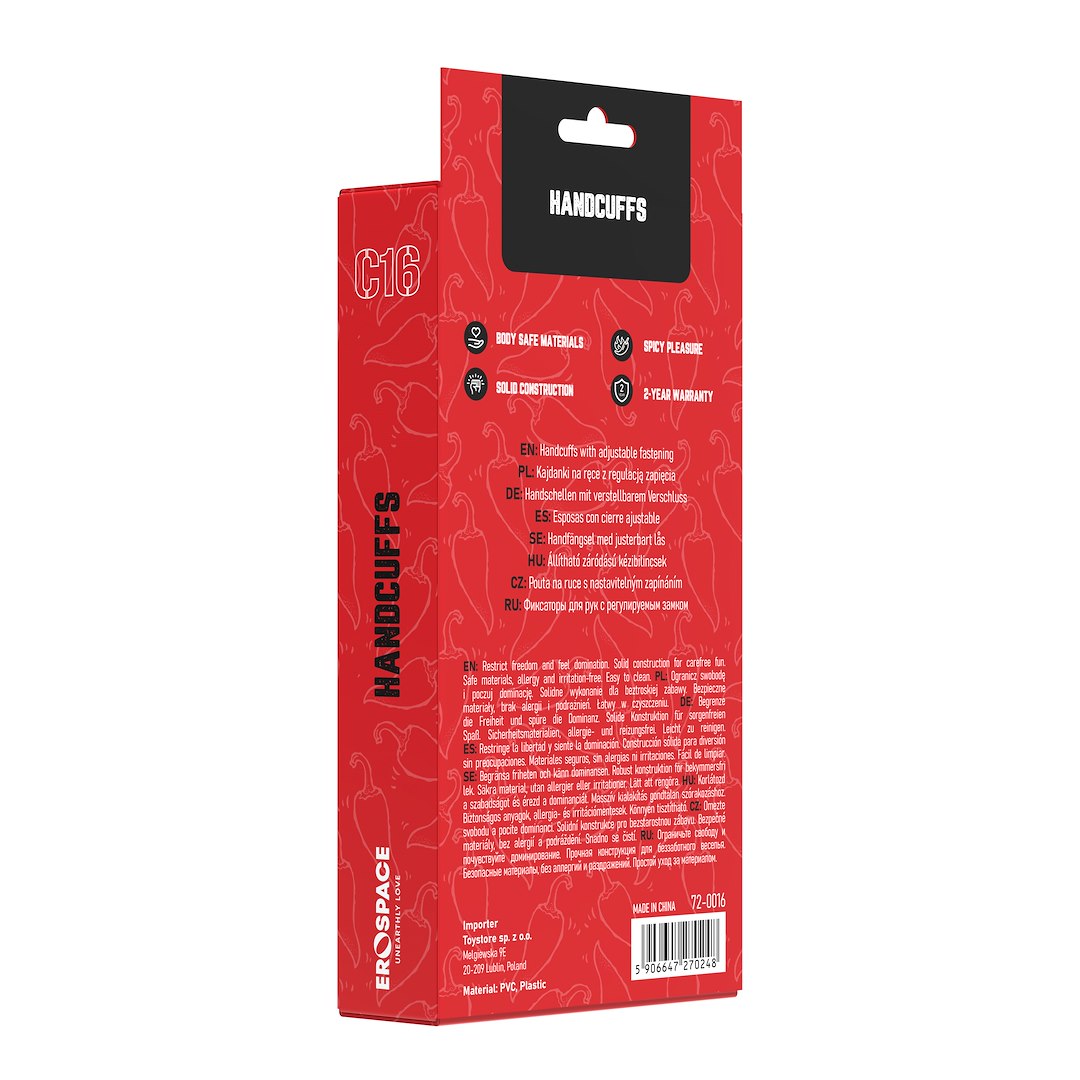 Kajdanki Erospace Wild Play C16, (czarne)