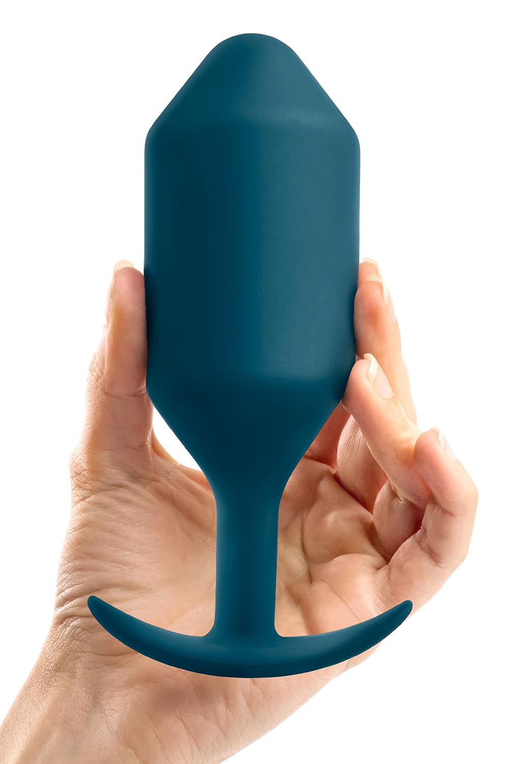 Korek analny B-Vibe Snug Plug 6, 16 cm (niebieski)