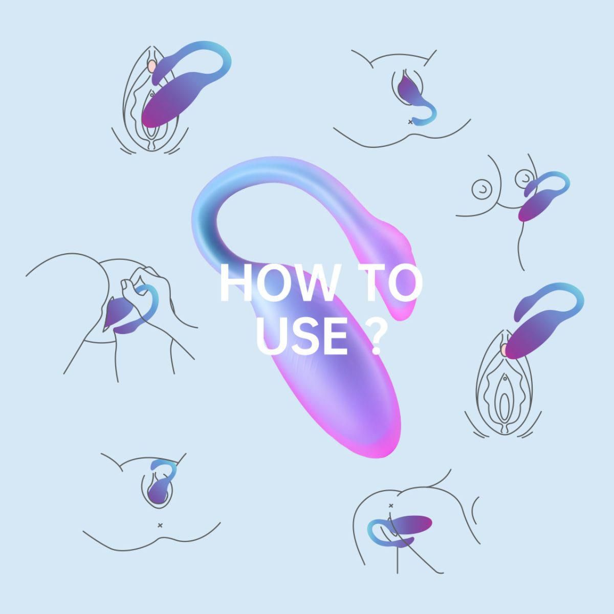 Jajko wibrujące Magic Motion Magic Flamingo Max, 11 cm (niebieski)