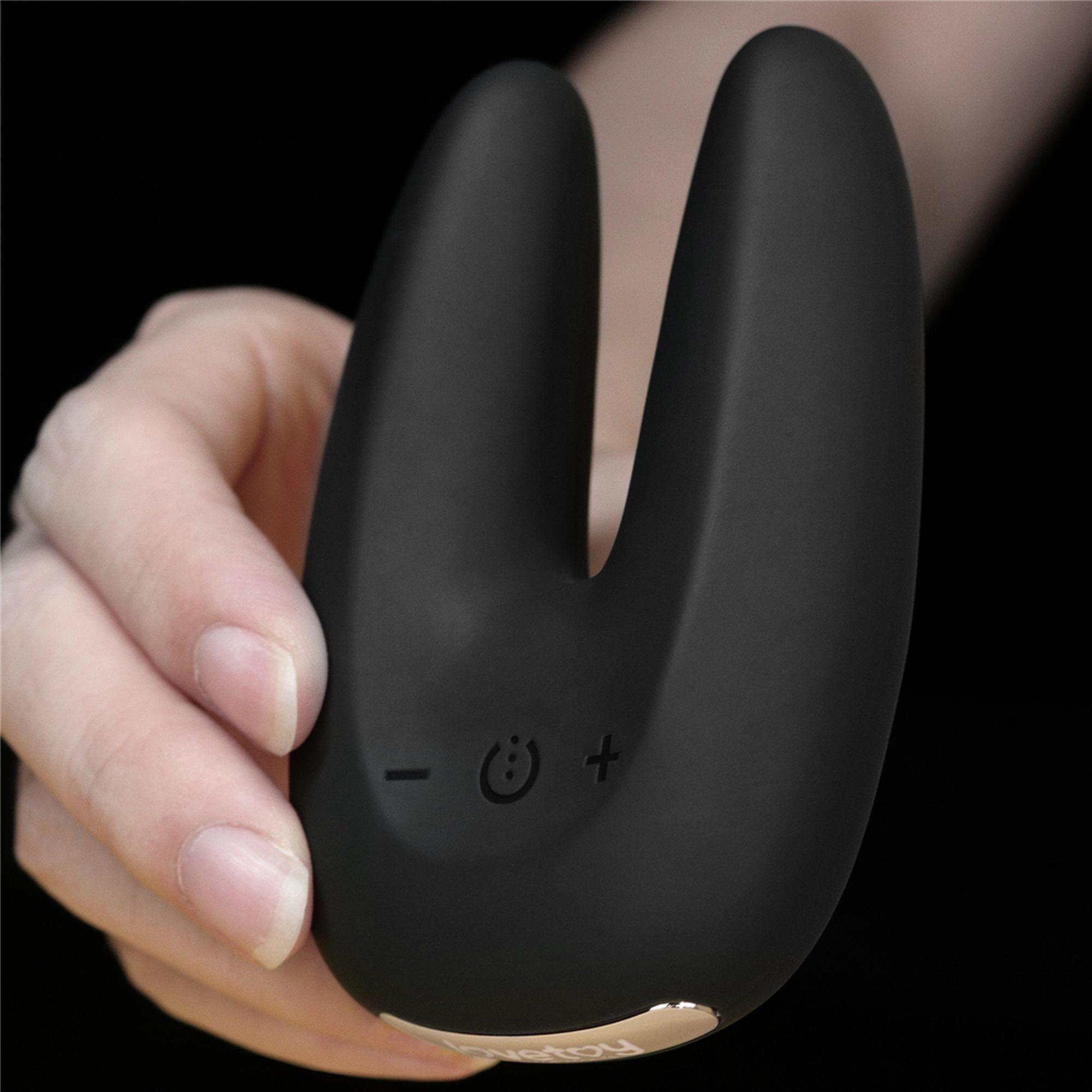 Wibrator LoveToy O-Sensual Rapture Twin, 9 cm (czarny)