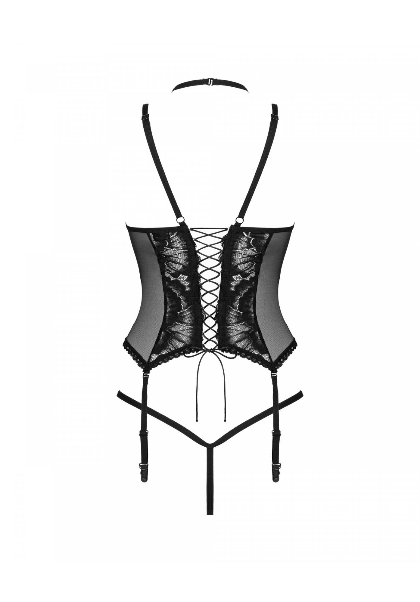 Комплект белья Obsessive Alessya, M/L (черный)