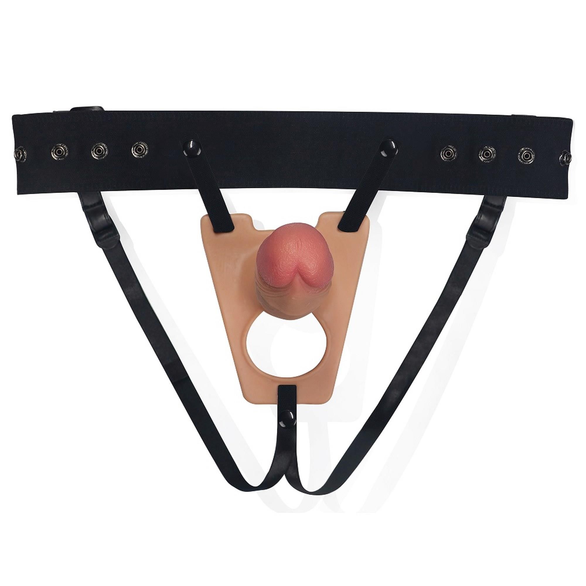 Страпон порожнистий Unisex Hollow Strap-On Rodeo G, 20,3 см (тілесний)