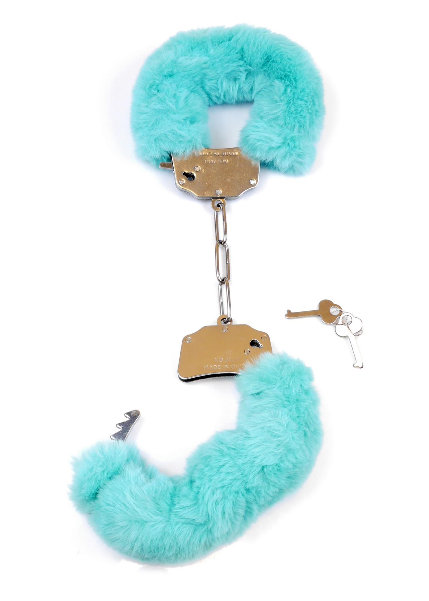 Наручники Fetish B - Series Furry Cuffs (голубой)